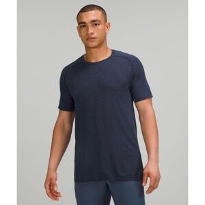 Lululemon Athletica Blue Crew Neck Short Sleeve Tee